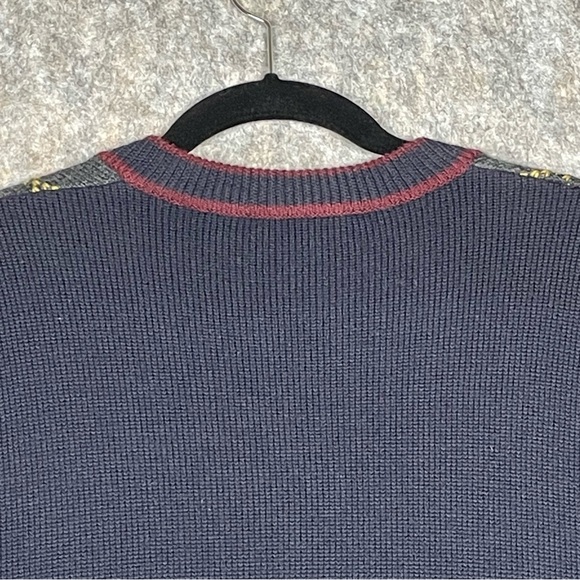 DKNY Wool Argyle Preppy Collegiate Grandmacore Relaxed Cardigan Sweater * - Picture 10 of 15